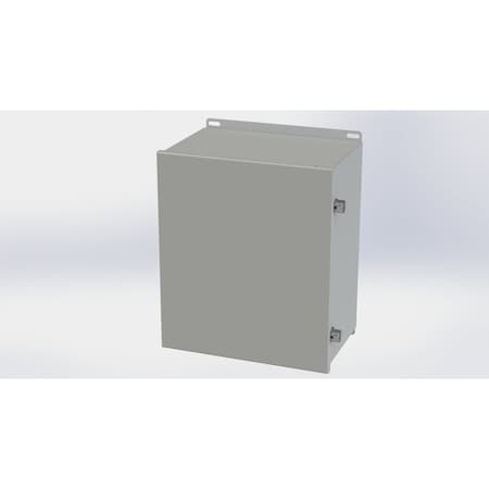 Saginaw Control & Engineering Screw Clamps Electrical Enclosures, 14.13 in H, 8 in D, 12 in W, NEMA 3R, 4, 12, 13, Carbon Steel SCE-14128CHNF